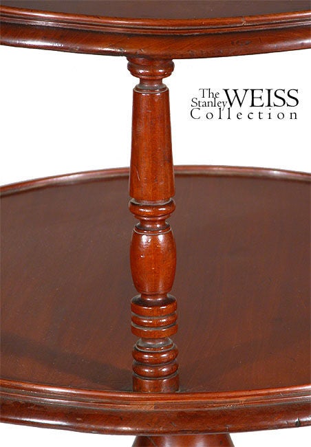 19th Century Mahogany Chippendale Two-Tier Dumbwaiter