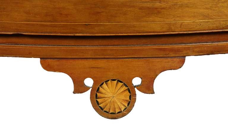 Inlaid Hepplewhite Cherry Bow Front Chest Connecticut River Valley For Sale 2