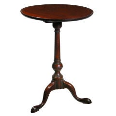 Mahogany Dishtop Candlestand with Compressed Ball, Philadelphia