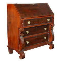 Slant-Top Desk with Gothic Scroll Embellishment, New England