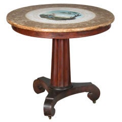 Center Table with a Painted Ceramic Scagliola Top, Boston 8