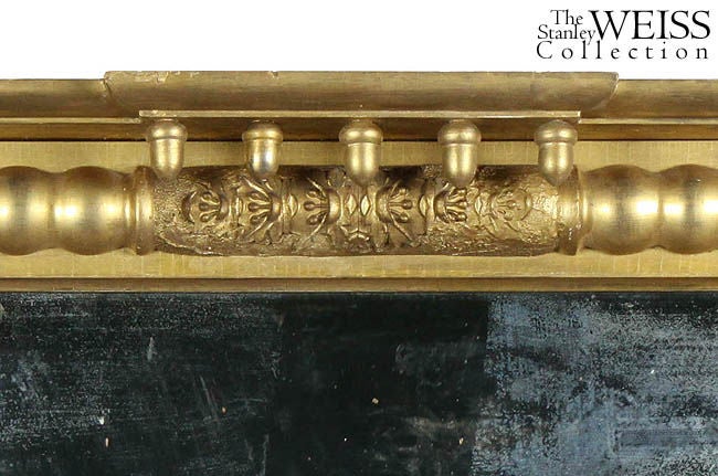 19th Century Classical Three-Part Overmantel Gilt Mirror