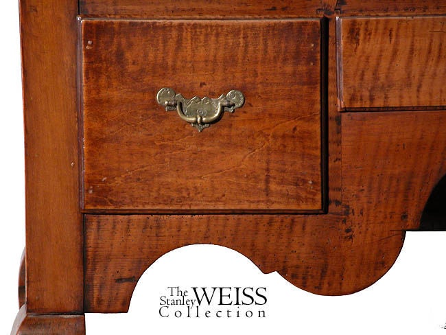 Queen Anne Tiger Maple Server, Highboy Base, Rhode Island 2