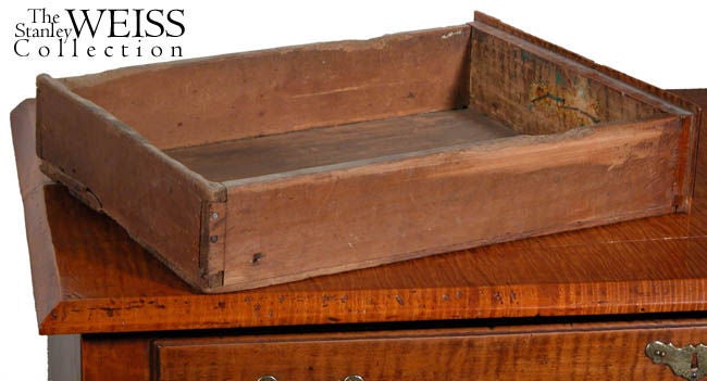 Queen Anne Tiger Maple Server, Highboy Base, Rhode Island 3