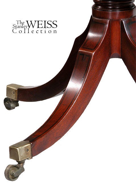 Regency Inlaid Mahogany Pembroke Table on Saber Legs For Sale 2