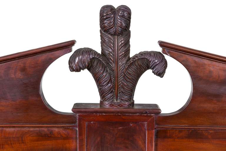 American Classical Sideboard of Figured Carved Mahogany, New York, circa 1820