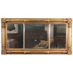 Antique A Neoclassical Goldleaf Over Mantle Mirror