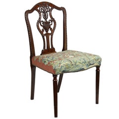 Fine Sheraton Carved Mahogany Side Chair