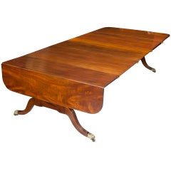 table harvest pedestal mahogany classical boston 1820 circa rare oak dining monumental 1stdibs
