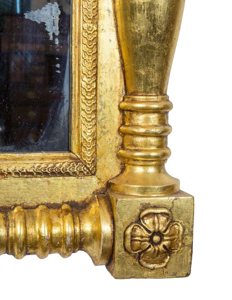 American Large Classical Carved Gilt Mirror, 1830-1840