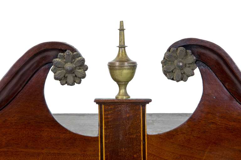 Chippendale Oak, Mahogany Inlaid Tall Case Clock, England, 18th Century 5
