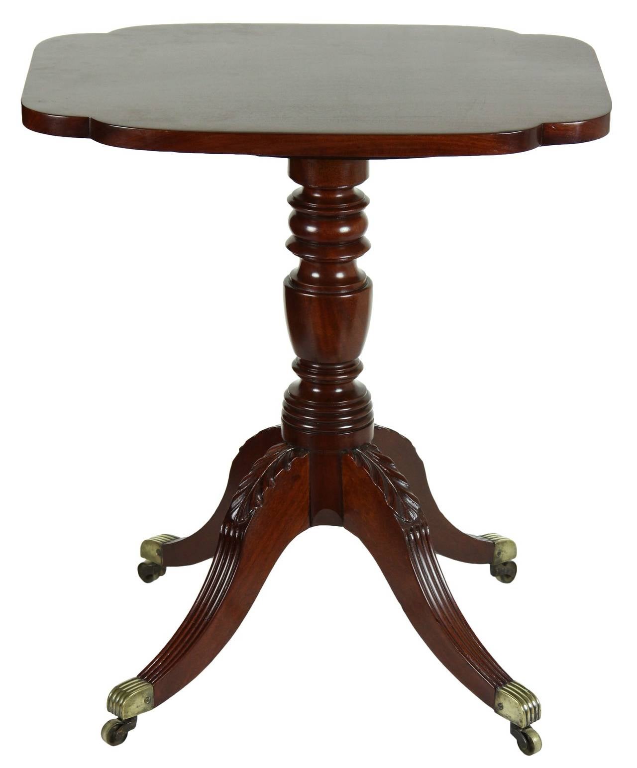 American Classical Tilt-Top Candlestand with Four Legs, Phyfe School, New York For Sale