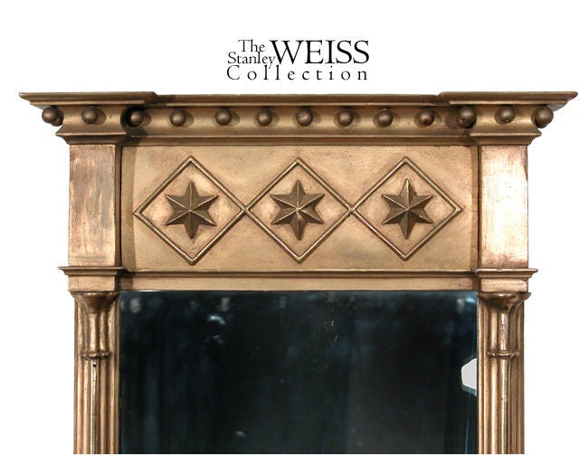 A Federal Gilt Tabernacle Mirror with Stars