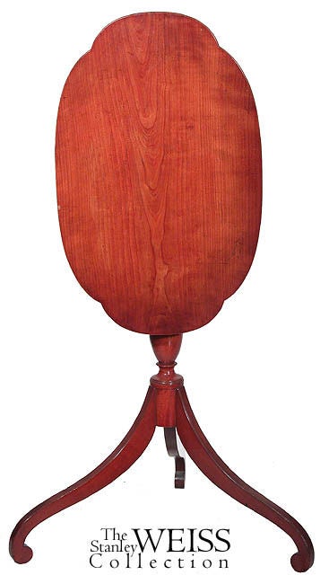 Cherry Federal Tilt-Top Table with Shaped Top, New England, circa 1810-1820