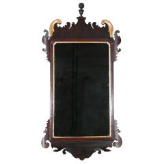 A Large Mahogany Queen Anne Mirror