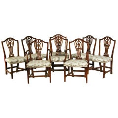 A Set of Eight Mahogany Hepplewhite style Chairs