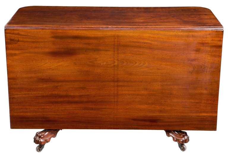 American Classical Carved Mahogany Dining Table