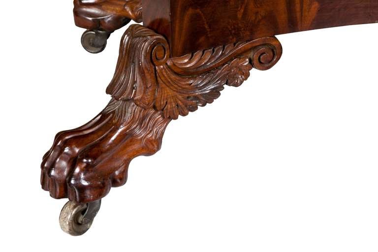 19th Century Classical Carved Mahogany Dining Table