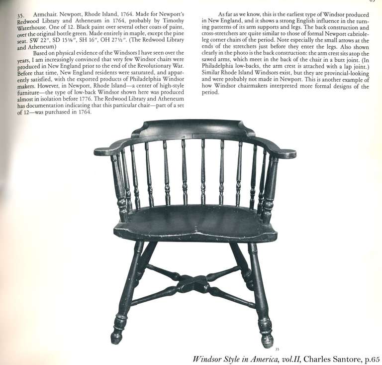 William and Mary Rare Maple Low-Back Windsor Armchair, Rhode Island, circa 1760 For Sale