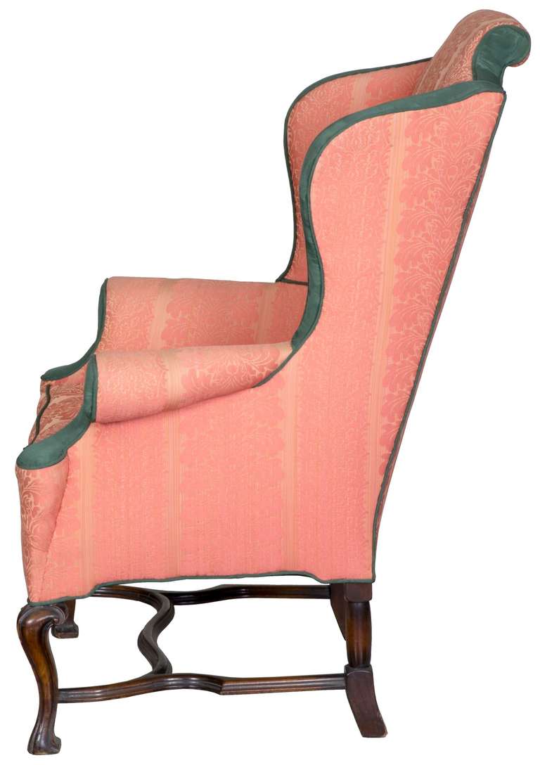 Walnut Upholstered Armchair in the Baroque Style In Excellent Condition In Providence, RI