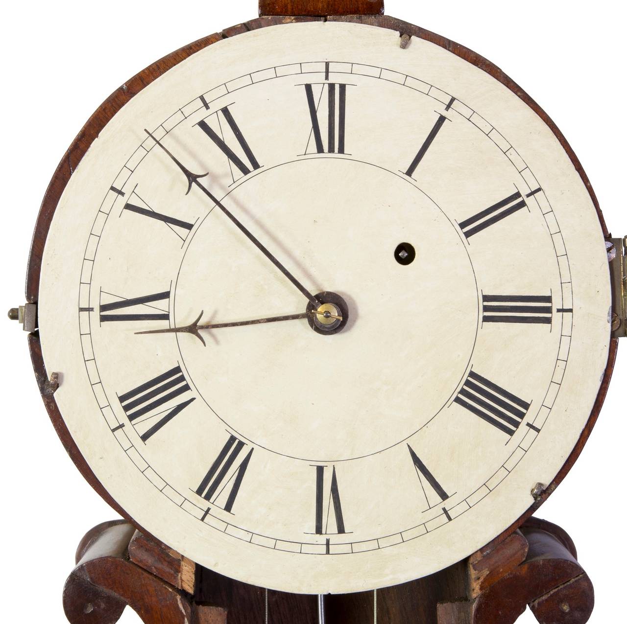 American Classical Federal / Classical Lyre Form Banjo Clock, Boston, circa 1810 For Sale