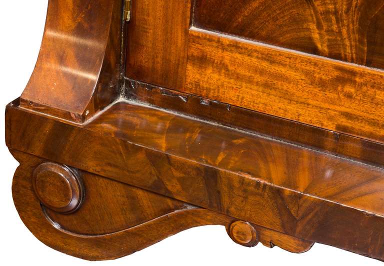 19th Century Mahogany Neoclassical Secretary with Gothic Embellishments, circa 1840 For Sale