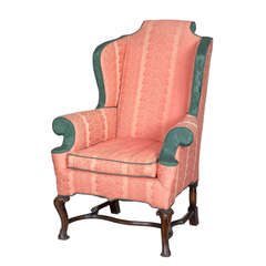 Walnut Upholstered Armchair in the Baroque Style
