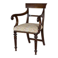 Sheraton Mahogany Regency Armchair, England, circa 1815 10