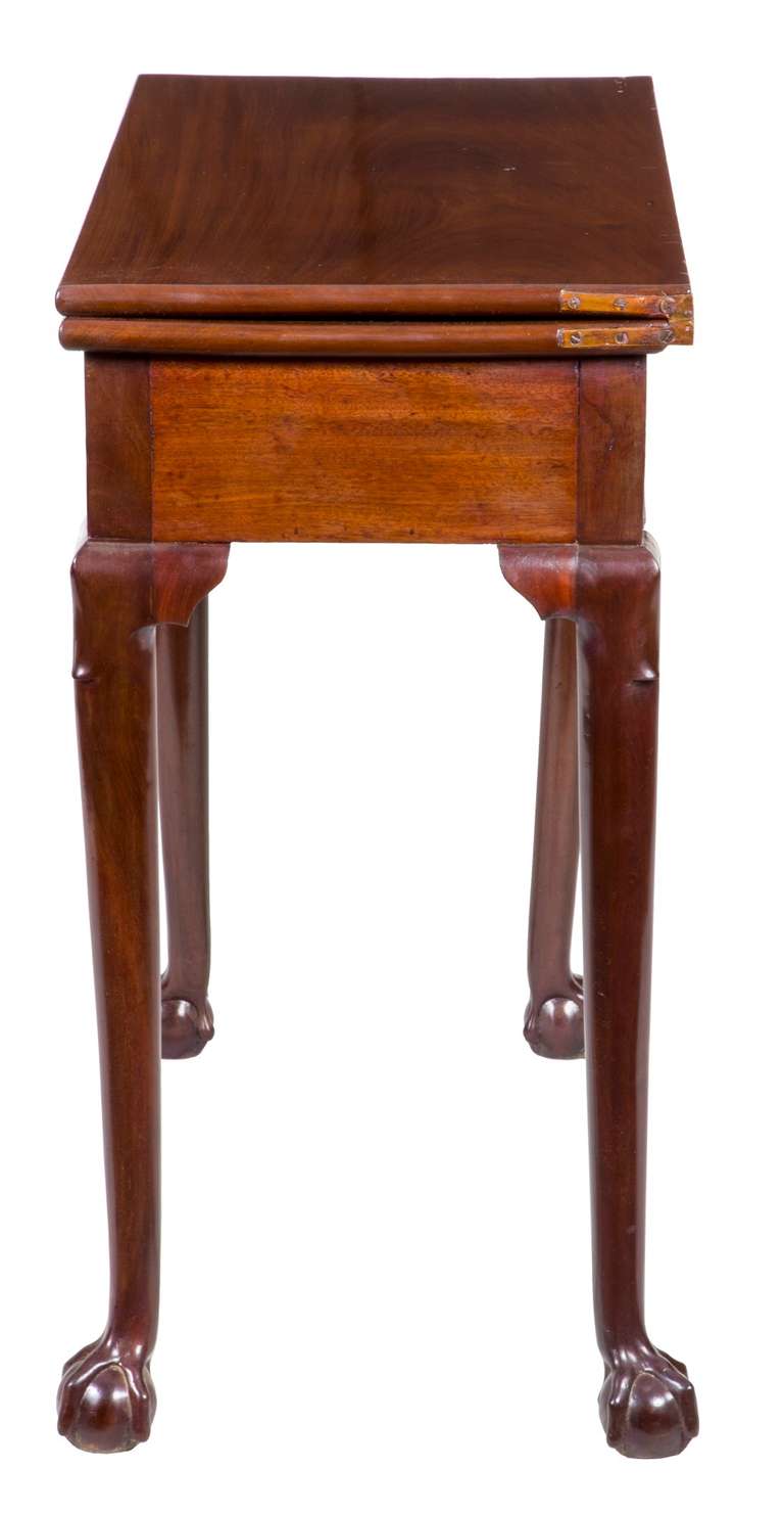 Diminutive Carved Mahogany Chippendale Card Table, England, circa 1780 For Sale 2