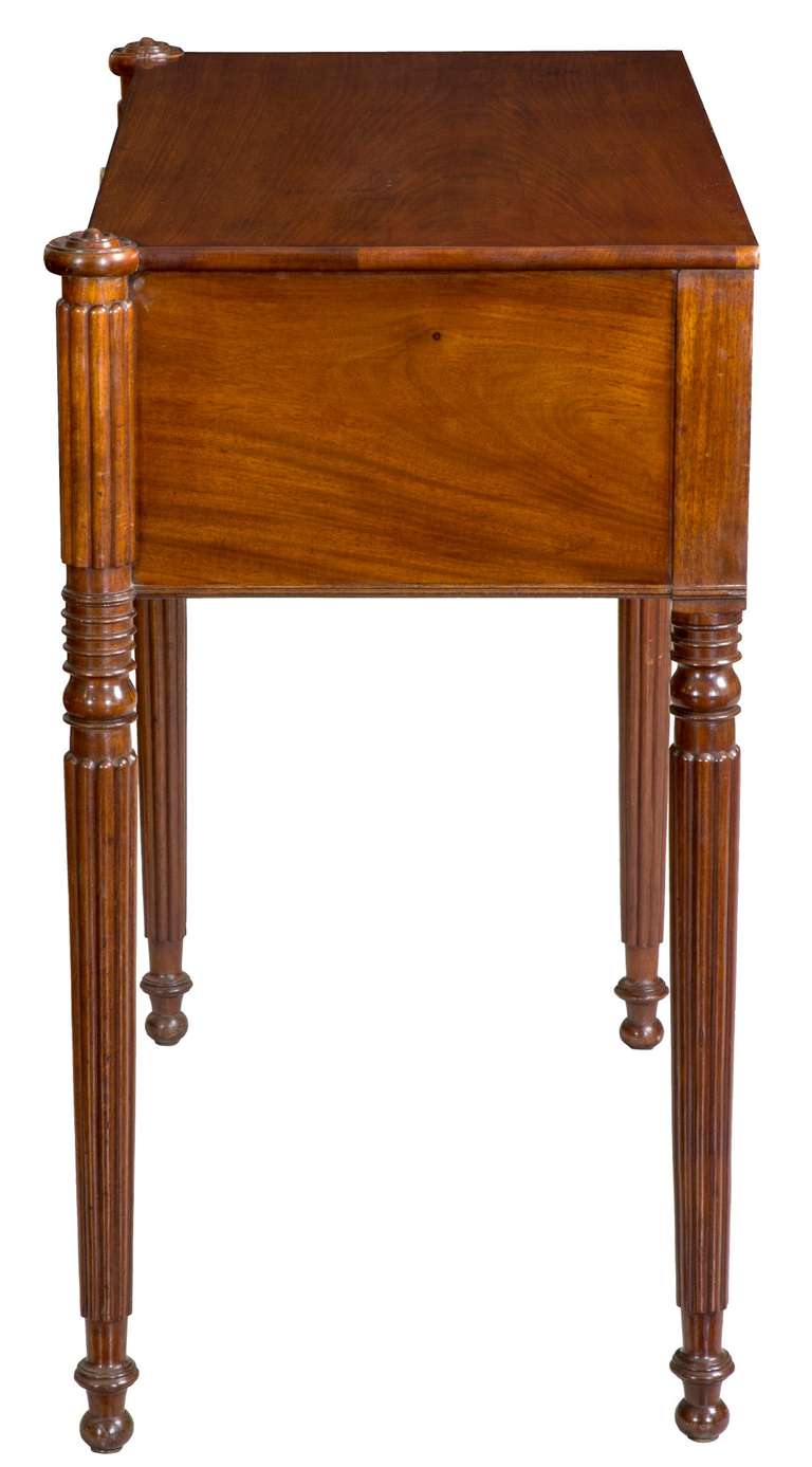 Birdseye Maple Classical Mahogany/Bird's Eye Maple Server, Boston, Seymour School, circa 1820