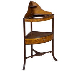 Federal Mahogany and Flamed Birch Veneer Basin Stand, Boston, circa 1800 7