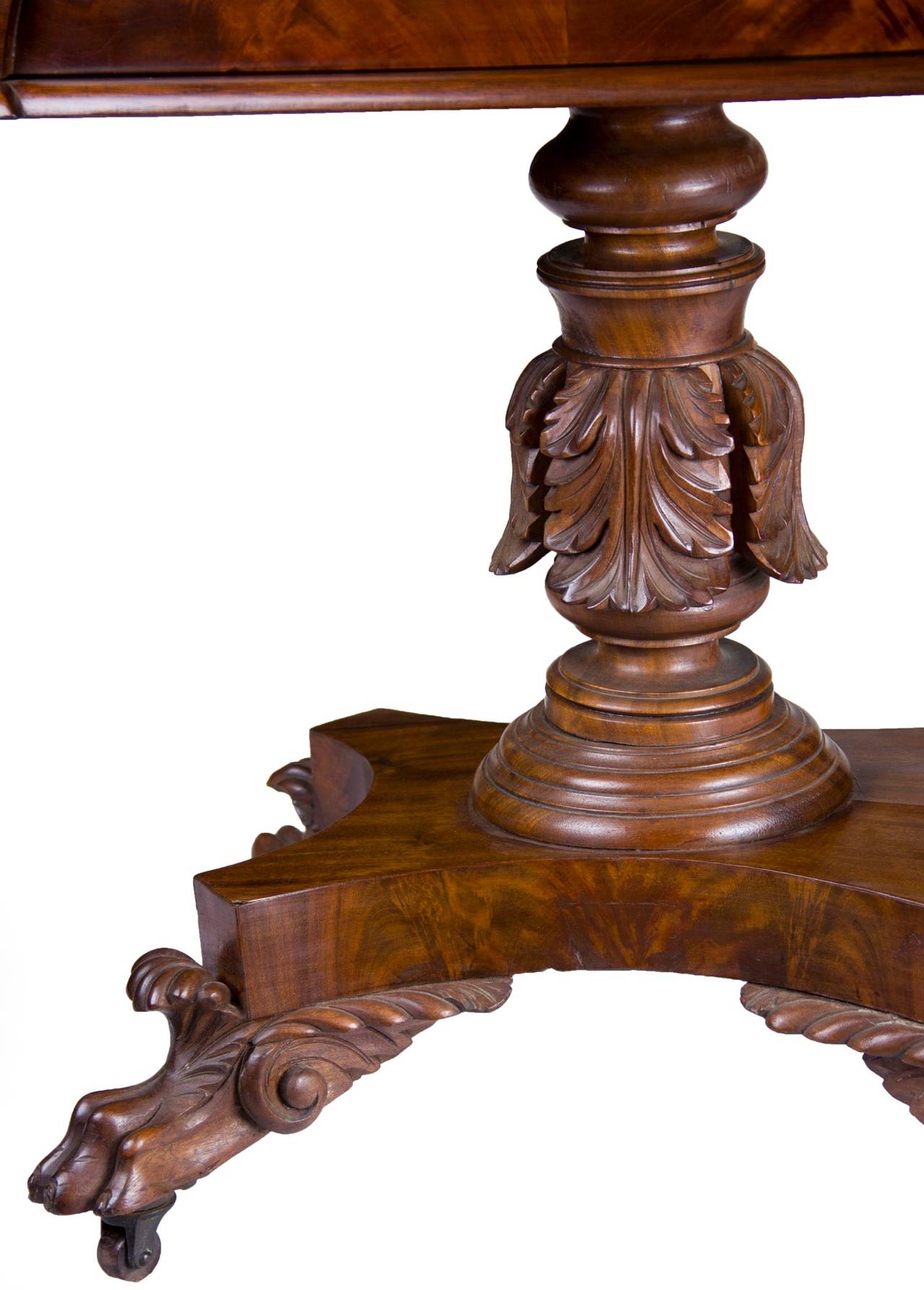 Classical Mahogany Worktable Attributed to Anthony Quervelle, circa 1830 For Sale 2