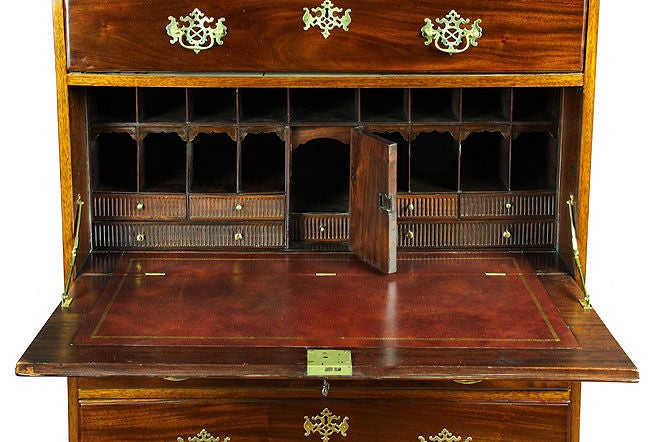 18th Century Chippendale Mahogany Secretaire Bureau, England