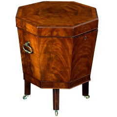 Octagonal Mahogany Cellarette, England, circa 1790-1810