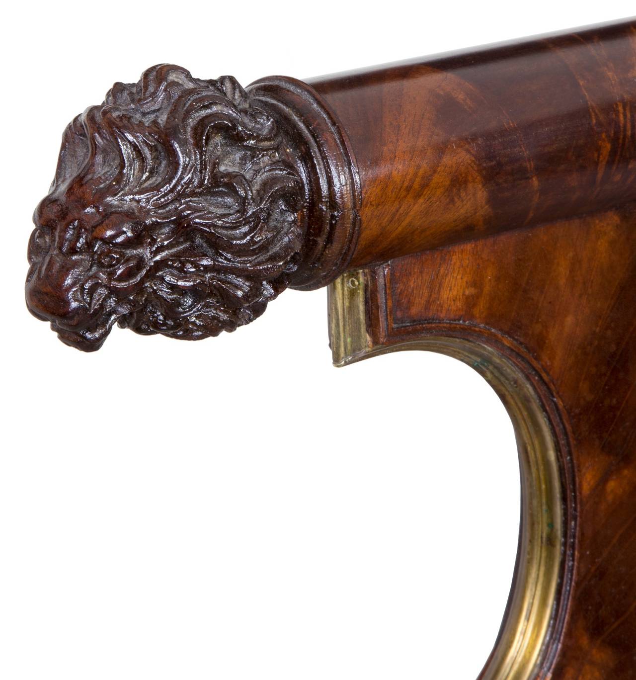 Regency Revival Fine Pair of Regency Beds with Carved Lions and Paw Feet, England, circa 1820 For Sale