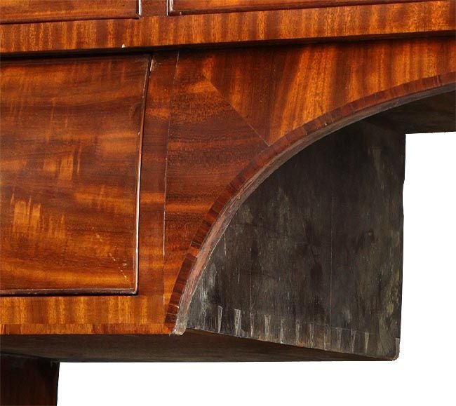 Mahogany Rare Classical Bombe Sideboard or Server, New York