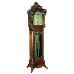 Antique Monumental Louis XIII   Musical 9-tube Tall Case Clock