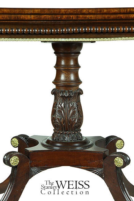 American Fine Mahogany Neoclassical Card Table For Sale