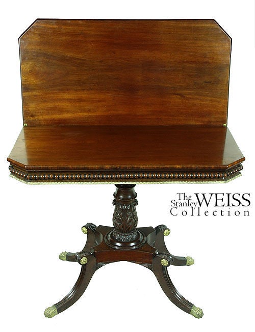 Fine Mahogany Neoclassical Card Table For Sale 2