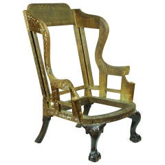 Mahogany Chippendale style Wing Chair, Philadelphia, c.1860