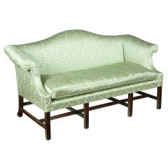 Small-Scale Chippendale Mahogany Camelback Sofa 1