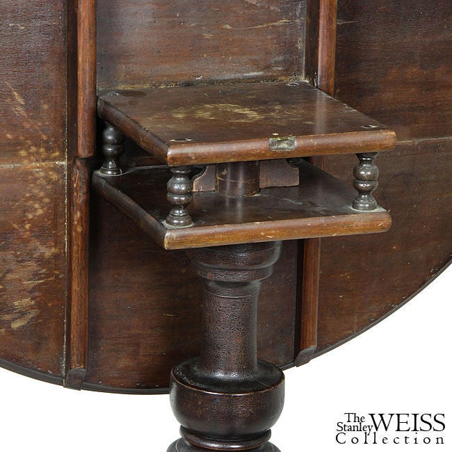 18th Century Cherry Tilt-Top Table with Dishtop and Bird Cage Old Surface, CT For Sale