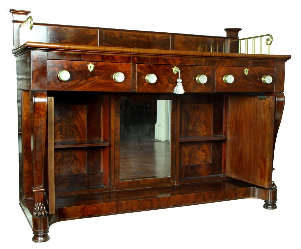 19th Century Classical Server with Liquor Storage, New York For Sale