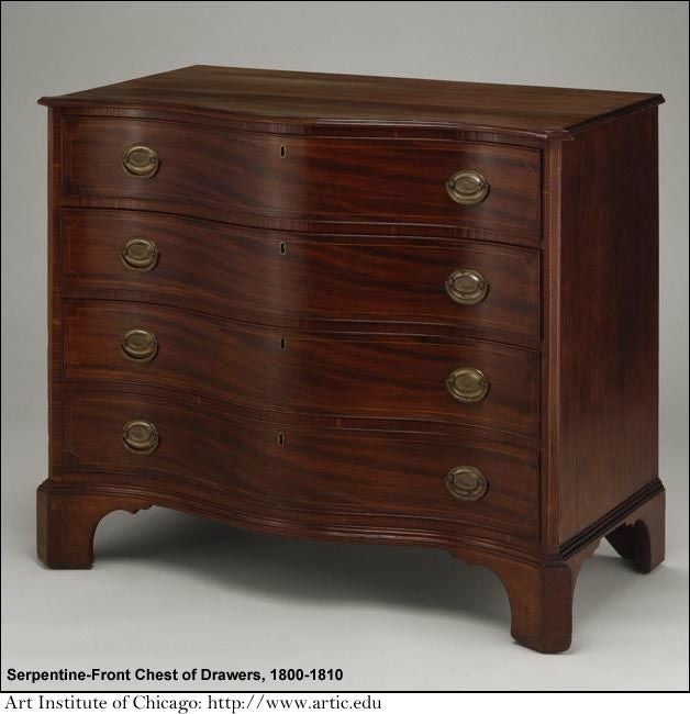 Mahogany Chippendale Serpentine Chest of Drawers, Portsmouth 4