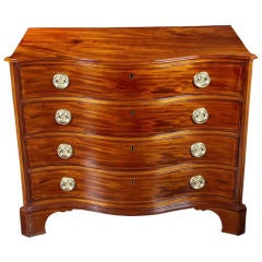 Mahogany Chippendale Serpentine Chest of Drawers, Portsmouth