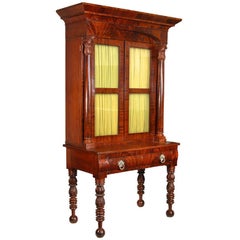 Carved Mahogany Classical Desk or Bookcase