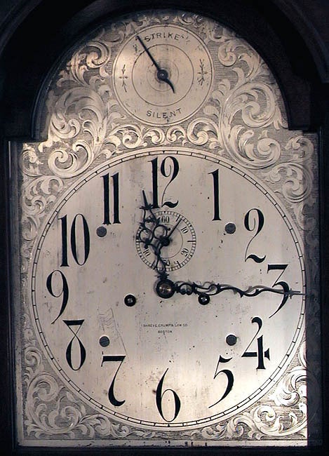 American Mahogany Tall Case Clock - Chippendale Style by Shreve, Crump & Low