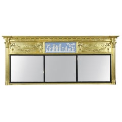 Monumental Federal Giltwood Overmantel Mirror 11