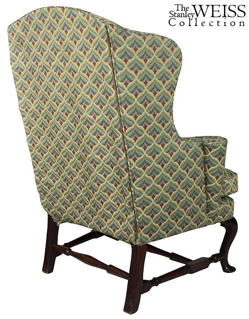 American Queen Anne Walnut Wing (Easy) Chair, Boston, MA, 1740-50