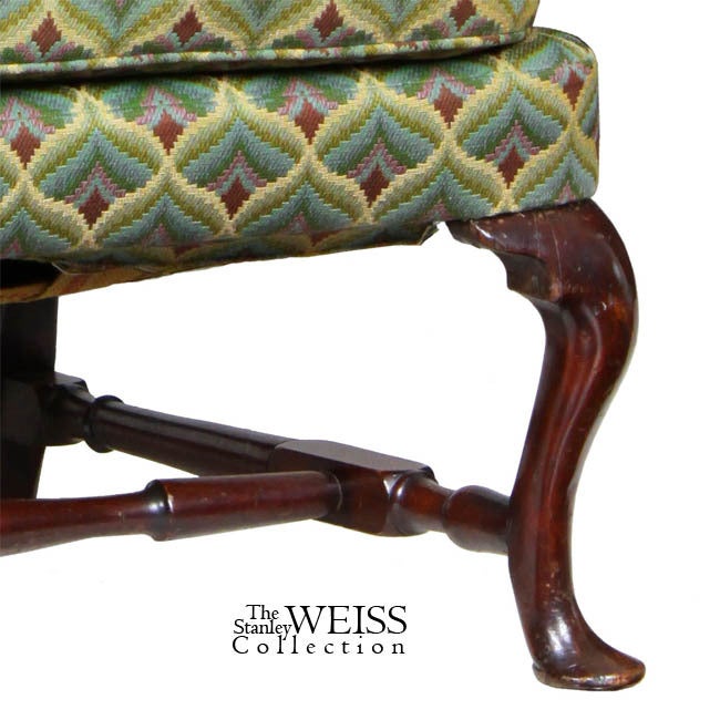 Queen Anne Walnut Wing (Easy) Chair, Boston, MA, 1740-50 1